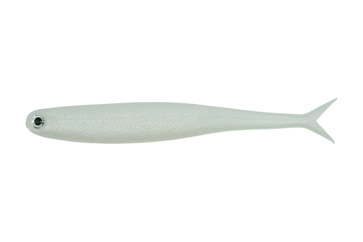 DSTYLE Virola 5" V-tail softbait in Pearl White