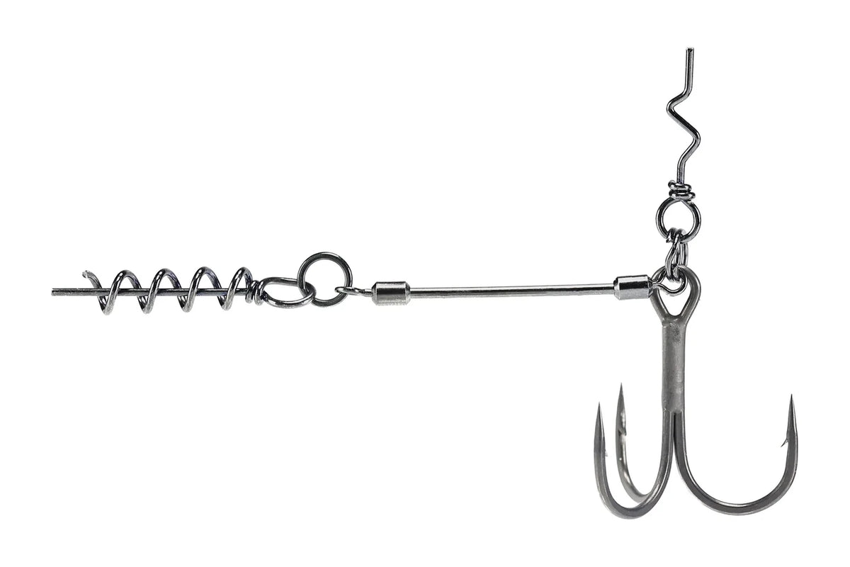 BKK Chain-21 Single Treble stinger with bait screw and Z pin