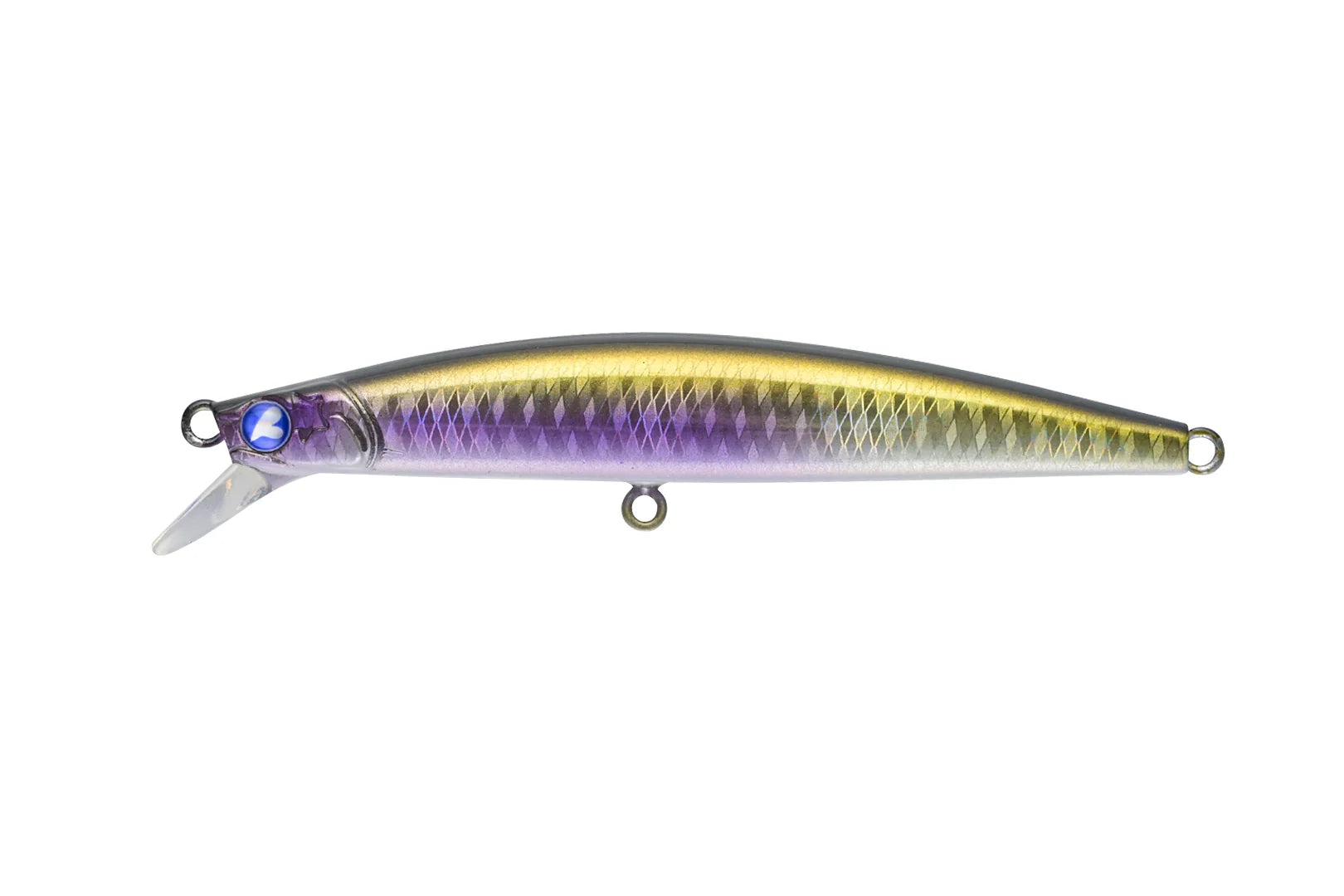 BlueBlue Blooowin 80S compact sinking jerkbait with internal tungsten weight and dual treble hooks for versatile fishing