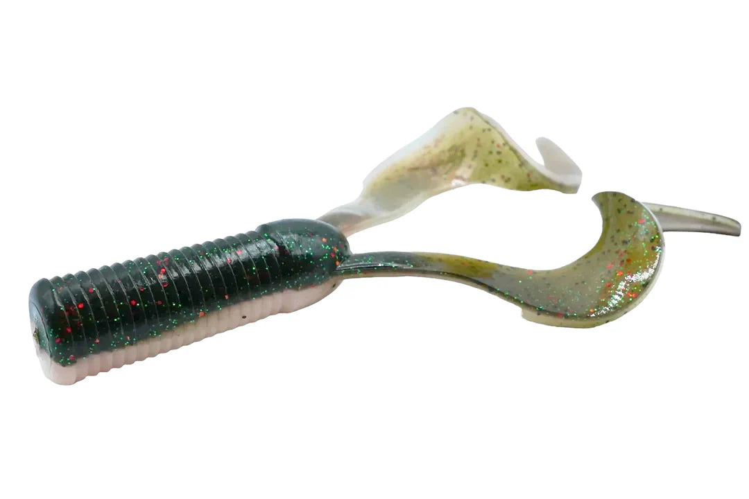 CWC Double Tail fishing trailer with two flexible tails for bucktail rigs, perfect for pike fishing and customizable color combinations