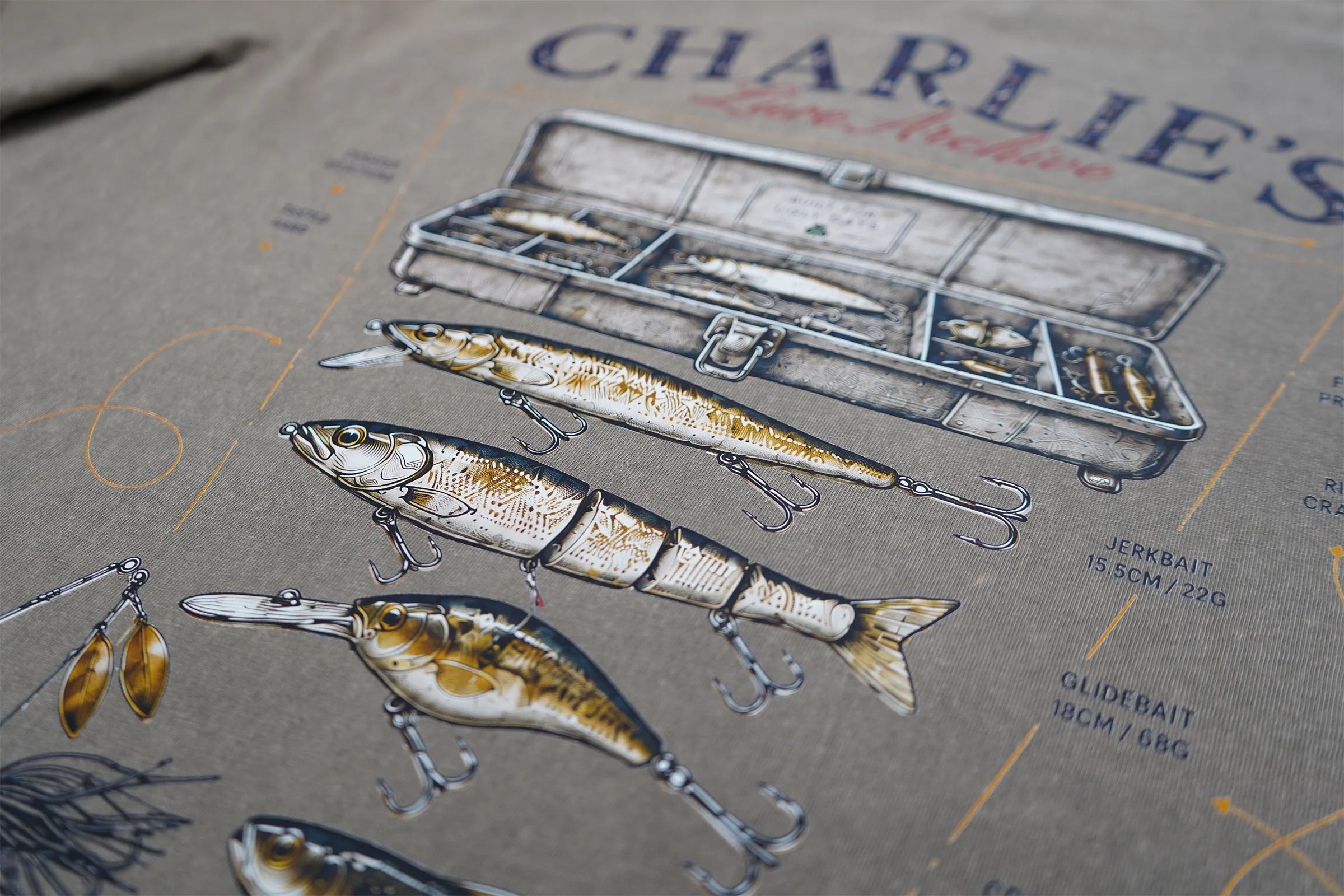 Charlie’s Fishing Lure Archive Tee