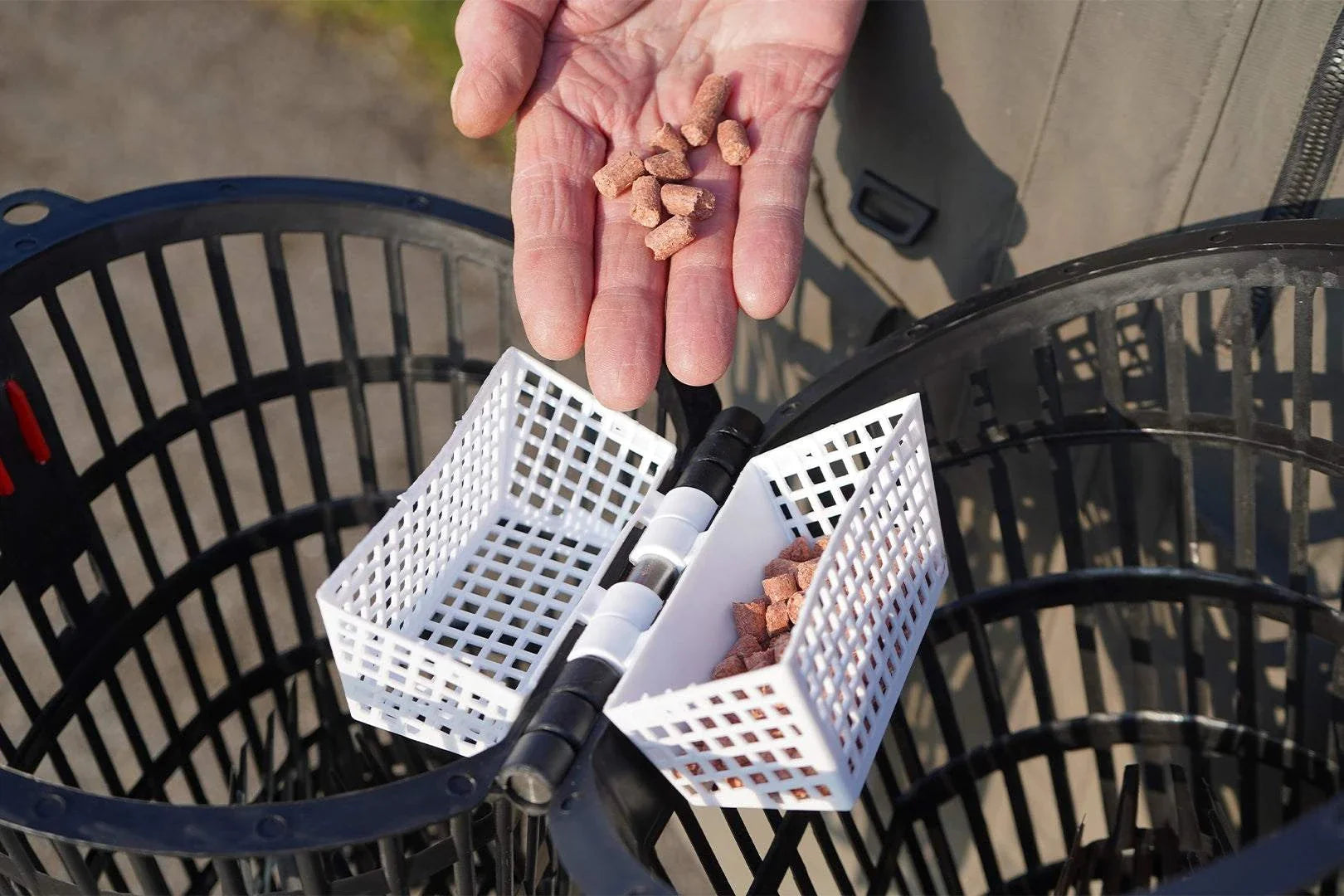 Crab and crayfish trap pod for freshwater crayfish and Chinese mitten crab with weighted base and selective design