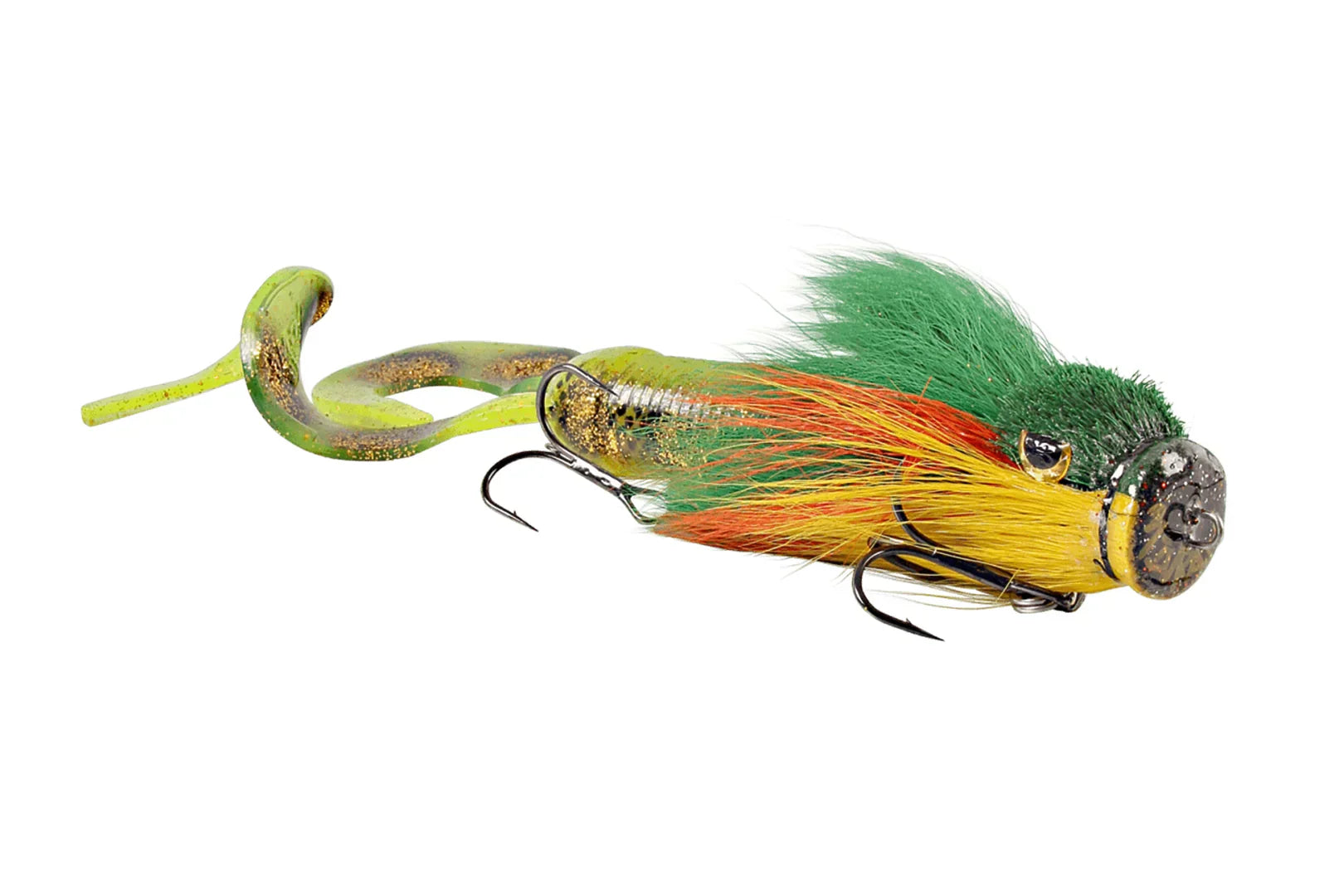 CWC Miuras Mouse fishing lure with bucktail and double tail for swimming action and big fish catching