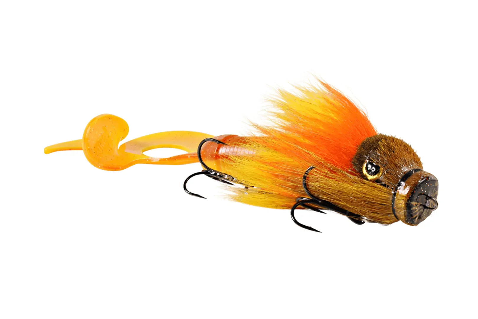 CWC Miuras Mouse fishing lure with bucktail and double tail design for slow swimming action