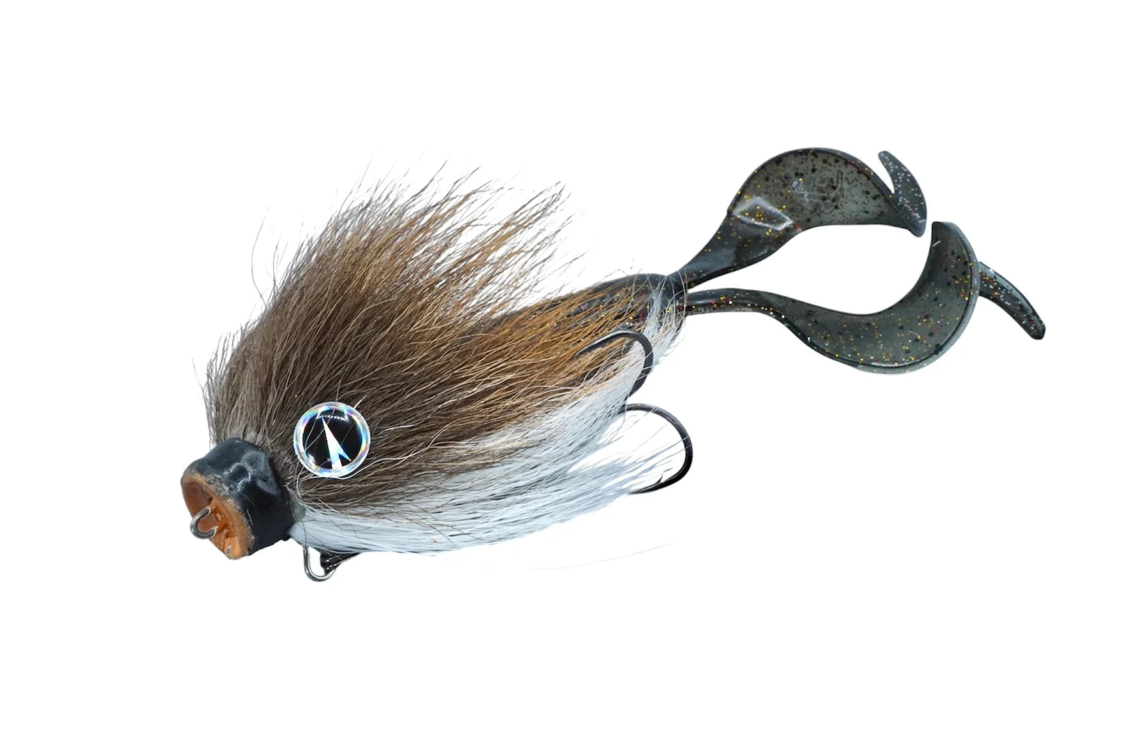 Charlie's Mustache Mouse Baby fishing lure combo with VMC Mustache Shallow Baby, CWC Mini Mouse Tail, and VMC Pike Chain