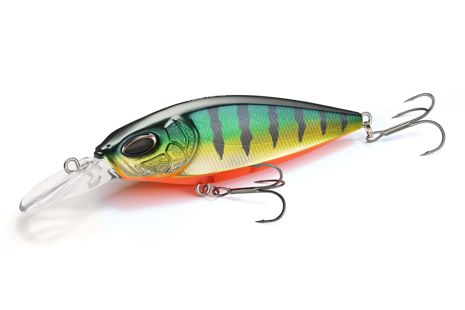 Nays CRNK FLT hard body floating crankbait lure in perch color pattern with diving lip and treble hooks