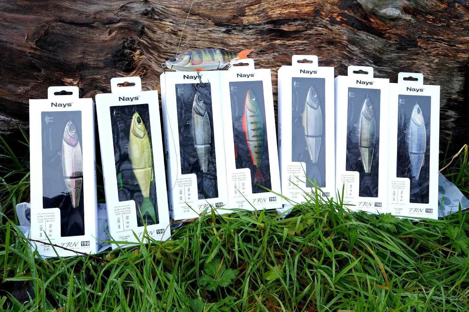 Nays TRN 190 two-piece swimbait with Rapid Switch System and BKK Hyperlatch hooks for adjustable fishing performance