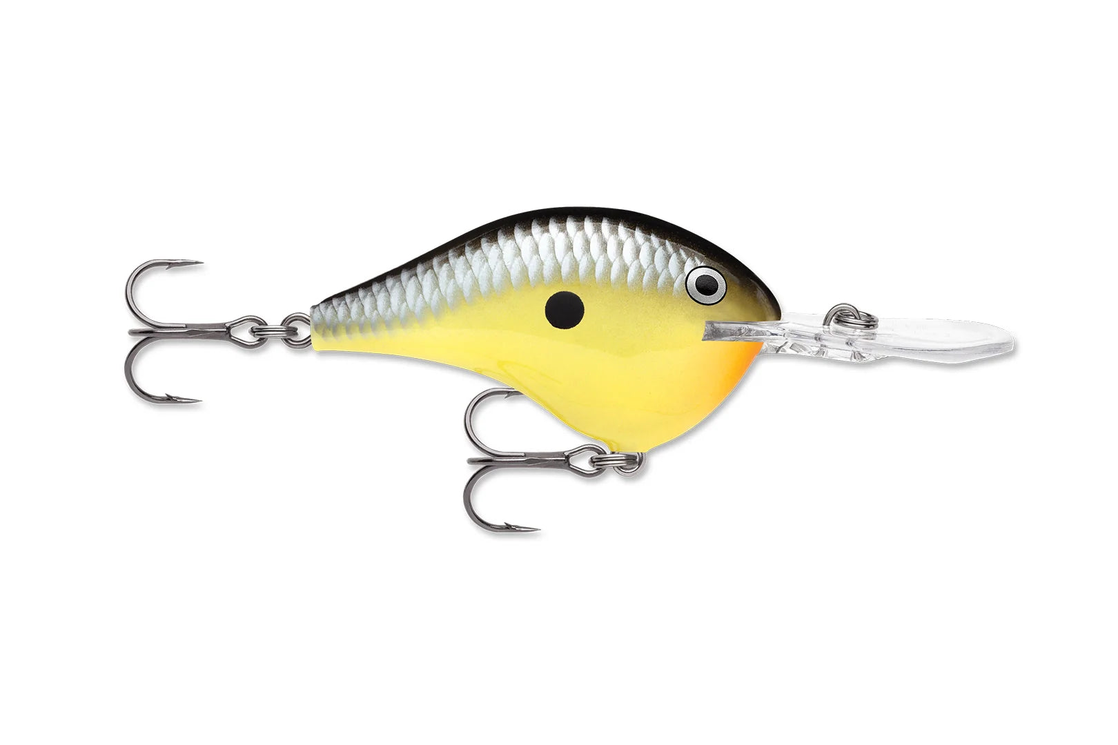 Rapala Dives-To 10 deep-diving crankbait with realistic minnow profile and wide wobbling action for fishing up to 3 meters deep