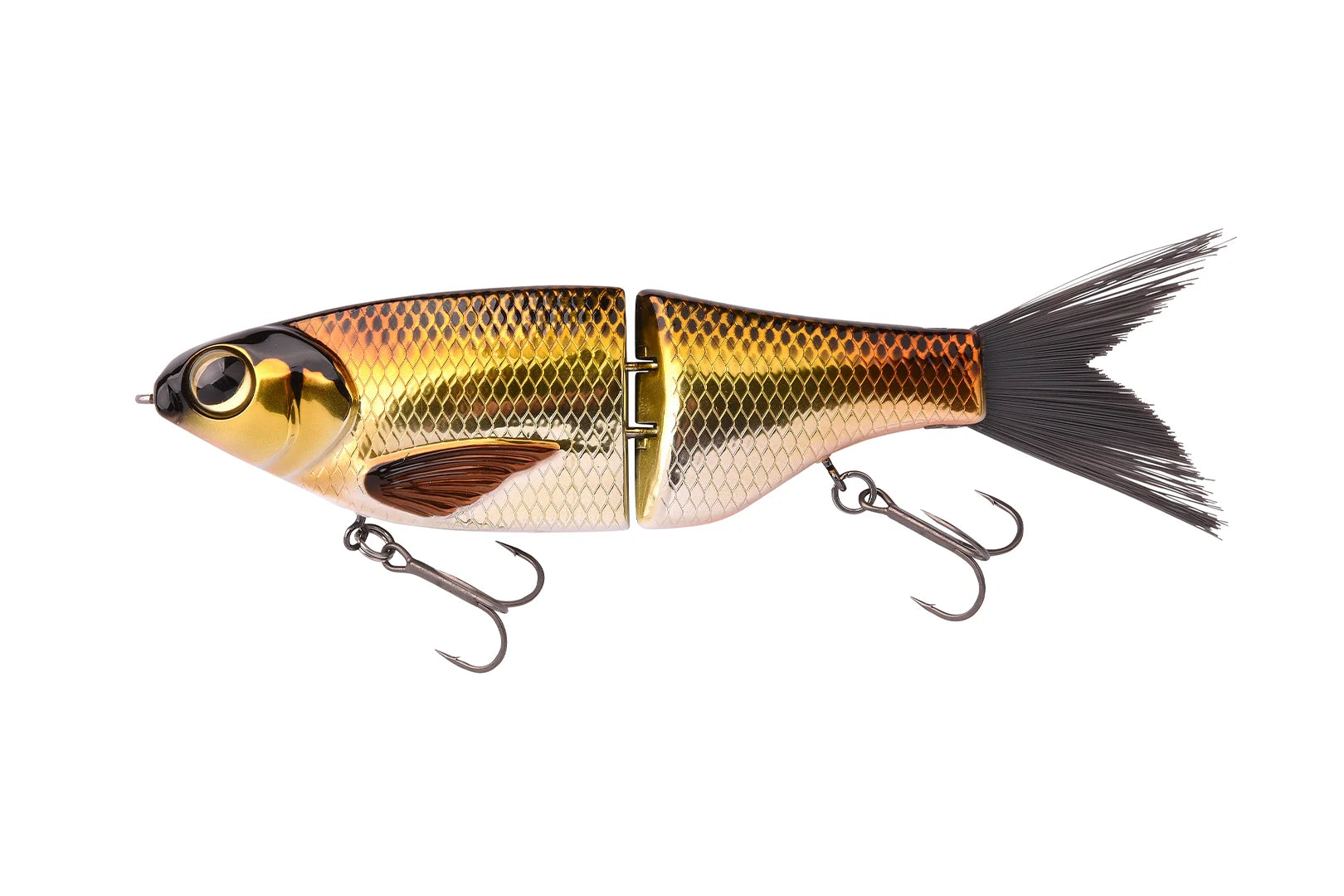 Spro KGB Chad Shad jointed swimbait fishing lure with realistic baitfish design and detailed scale pattern