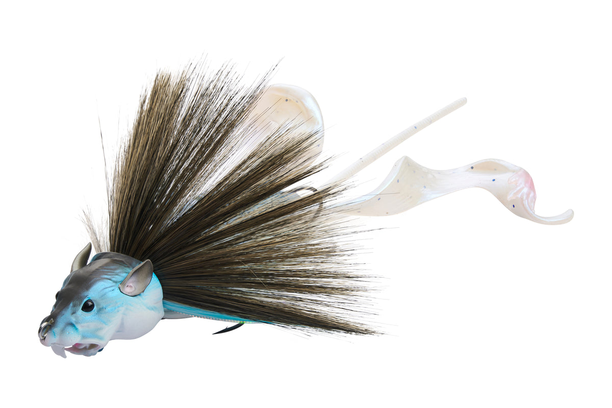 Savage Gear Mutant Rat hybrid rat lure for pike in Blue Pearl