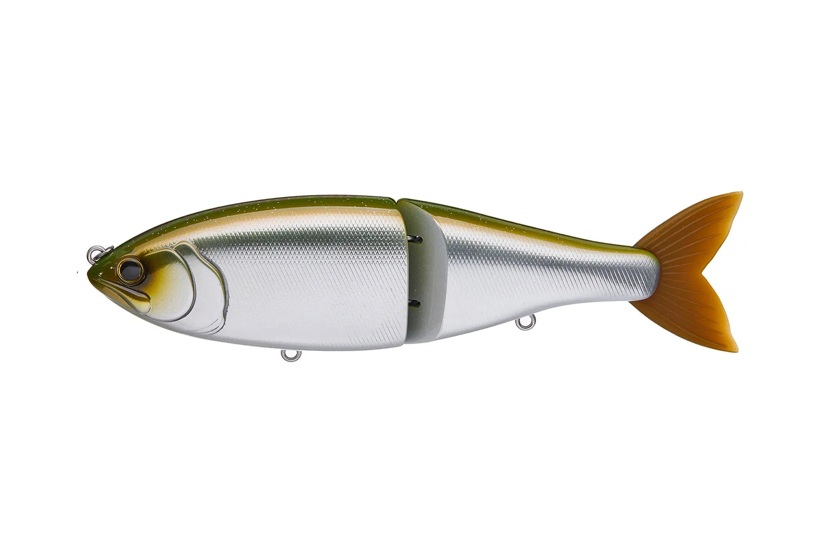 Swimbait Republic Glideway 126 adjustable glidebait lure with treble hooks and lead weight stickers for versatile fishing depths