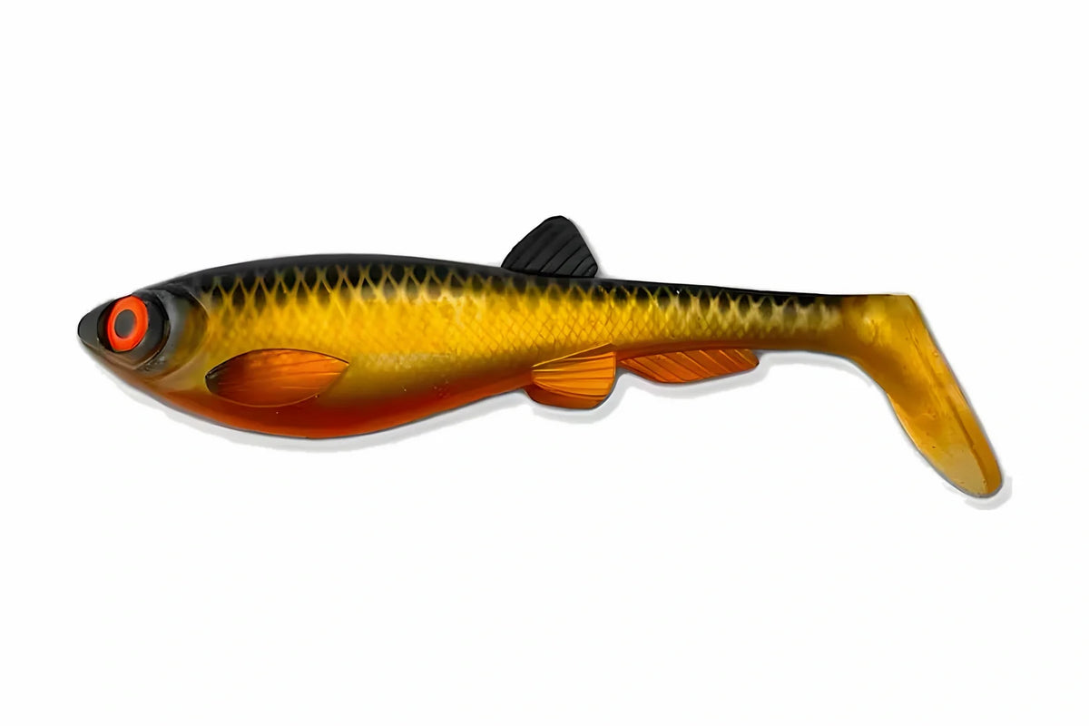 ULM Lures Gigabite V2 25 cm Skitmört, paddle tail soft lure for pike