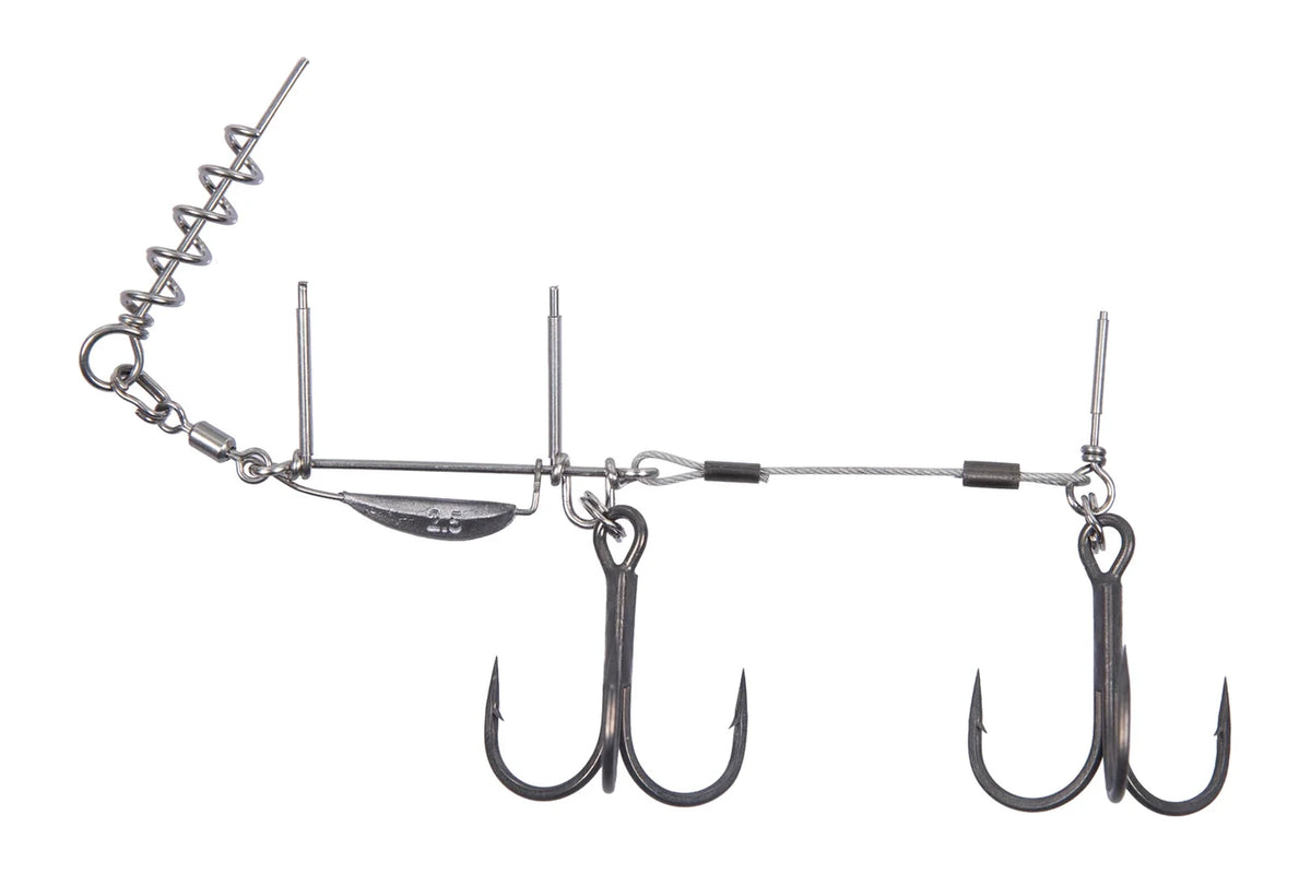 BKK BB Trigger-21 Stinger Rig with two Spear-21 trebles, size 2/0