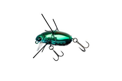 beetle fishing lure 2.8 Inch Bug harder vibration caused by its cupped blade that calls in fish from farther away Johnson Beetle Spin - Black/Chartreuse