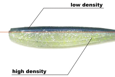 Kaesu Isana low and high density body, salted softbait