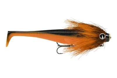 Rapala Soft Peto Mustache Butternut, pre-rigged paddle tail pike lure