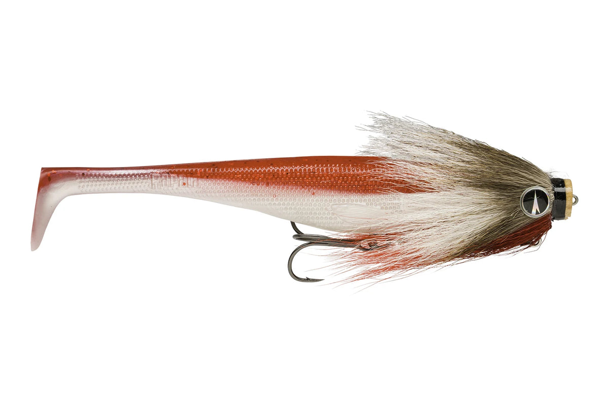 Rapala Soft Peto Mustache Ghost, pre-rigged paddle tail pike lure