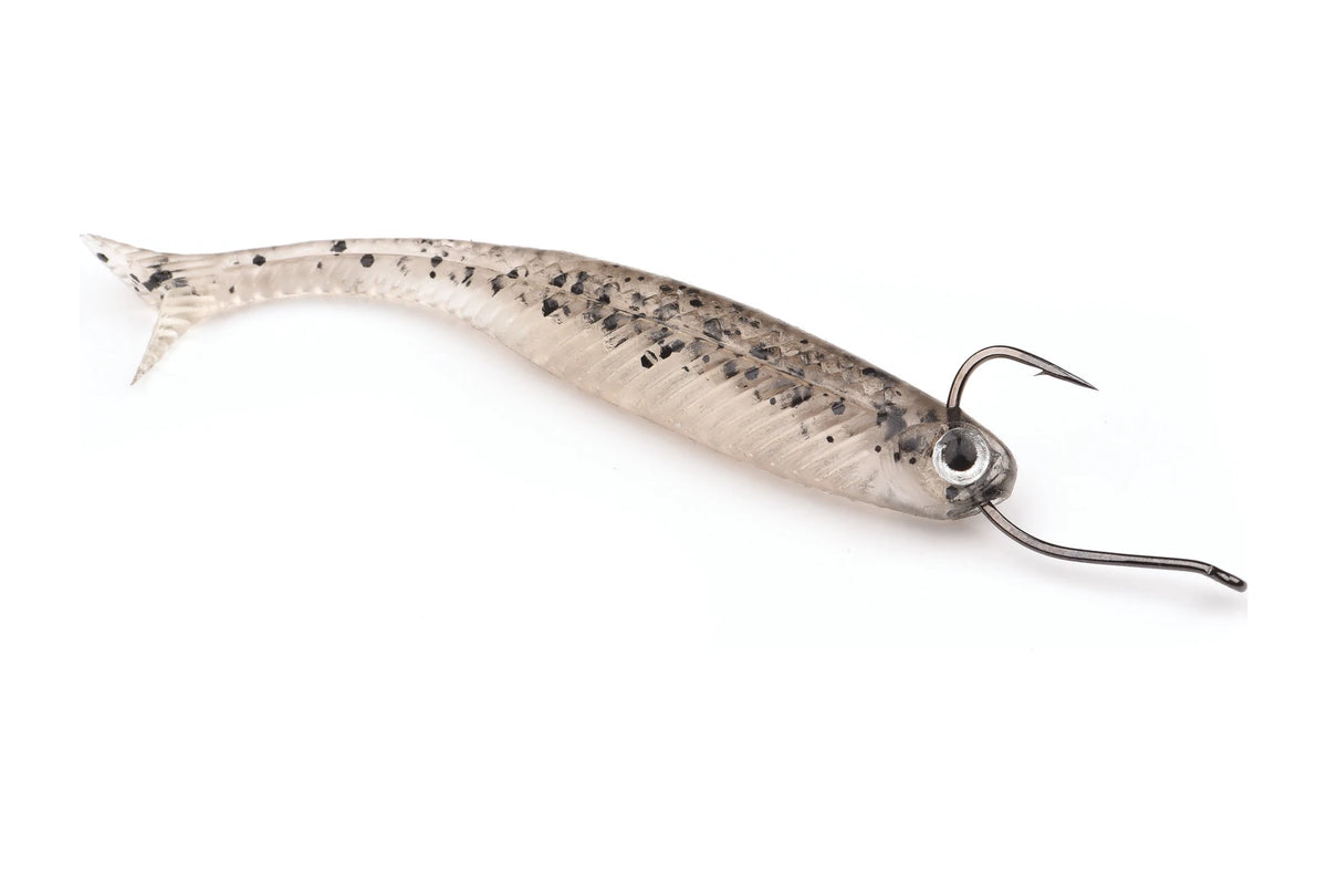 DSTYLE Virola Slim 2.5" leurre souple V-tail monté sur un hameçon texan