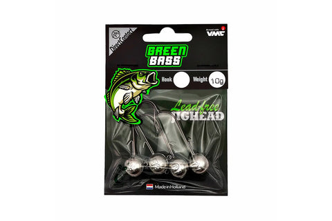 Green Bass Lead-Free Jighead Size 4/0